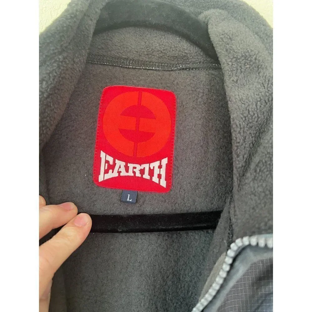 Planet Earth Outerwear Fleece Vest, Size Large